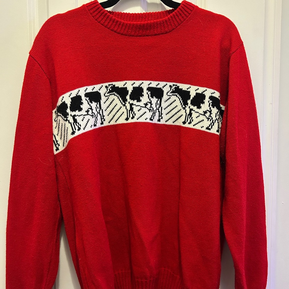 Vintage Cow Pattern Sweater